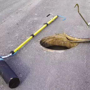 Lanza telescópica para obturadores – Inflado seguro y rápido