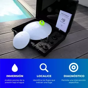 Detector de fugas para piscinas – Kit profesional completo